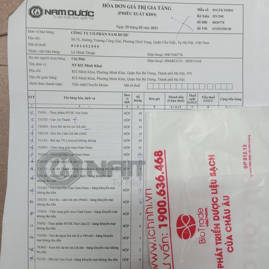 NinFelic bổ sung sắt hộp 20 ống | BigBuy360 - bigbuy360.vn