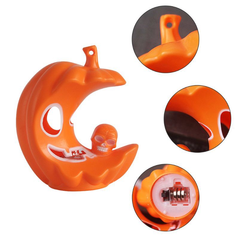 Đèn Led Hình Đầu Lâu Và Quả Bí Ngô Trang Trí Halloween