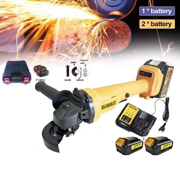 Máy Mài Pin, Máy Cắt Dùng Pin DEWALT 118V Không chổi than- 2 Pin chuẩn 10 CELL Full Box