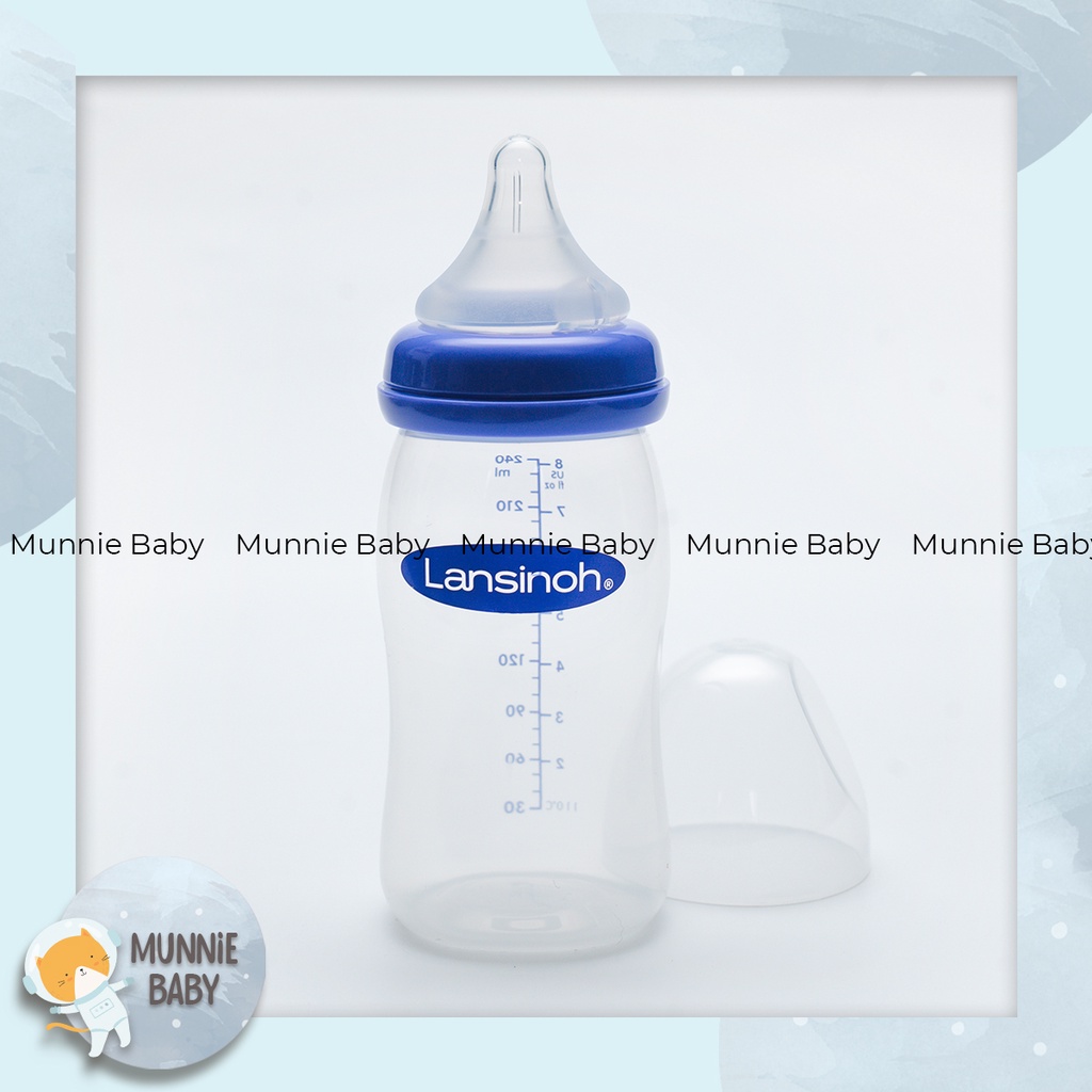 Bình sữa Lansinoh đủ size 160ml/240ml núm giống bình sữa Moyuum
