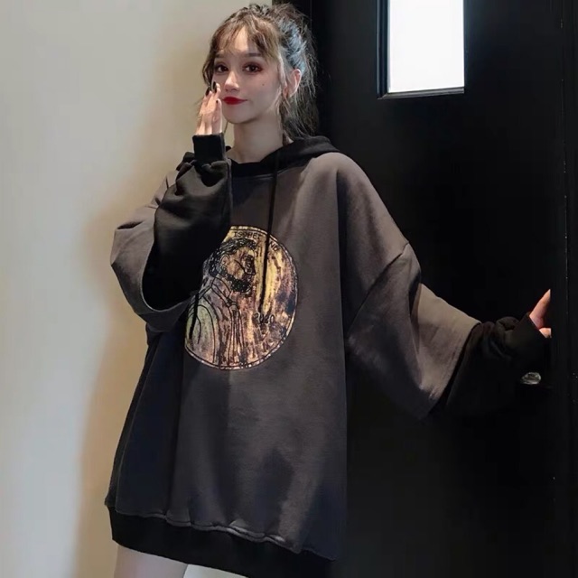 [ORDER] [ẢNH THẬT] Áo Nỉ Ulzzang Phối Tay Dáng Rộng - Áo Sweatshirt Phong Cách Ulzzang Hàn Quốc