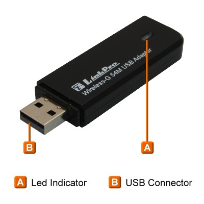 USB kết nối Wifi không dây - USB Wifi Linkpro 802.11G 54Mbps Wireless USB Adapter WLG-54U