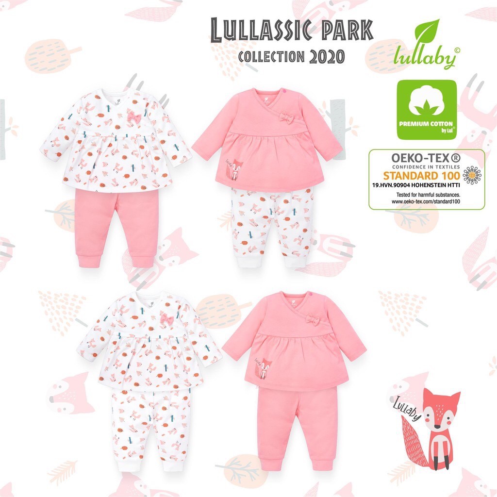 [LULLABY SALE] Bộ dài tay Cotton Nỉ thu đông bé gái  BST Lullassic Lullaby (Lẻ áo, lẻ quần)