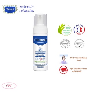 Gội viêm da tiết bã (cứt trâu) tạo bọt Mustela - FOAM SHAMPOO FOR NEW BORN - Pháp