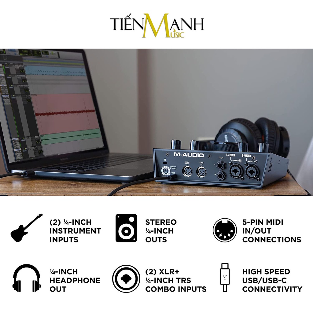 [Chính Hãng] Soundcard M-audio Air 192x6 Bộ Thu Âm Thanh &amp; Livestream 192 6 Audio Interface 192/6 Sound Card Audio 192|6