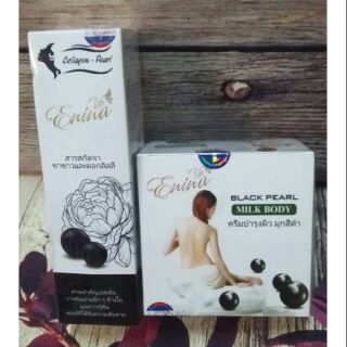 Combo Kem Dưỡng & TắmTrắng Ngọc Trai Đen Erina Milk Body (Thái Lan)