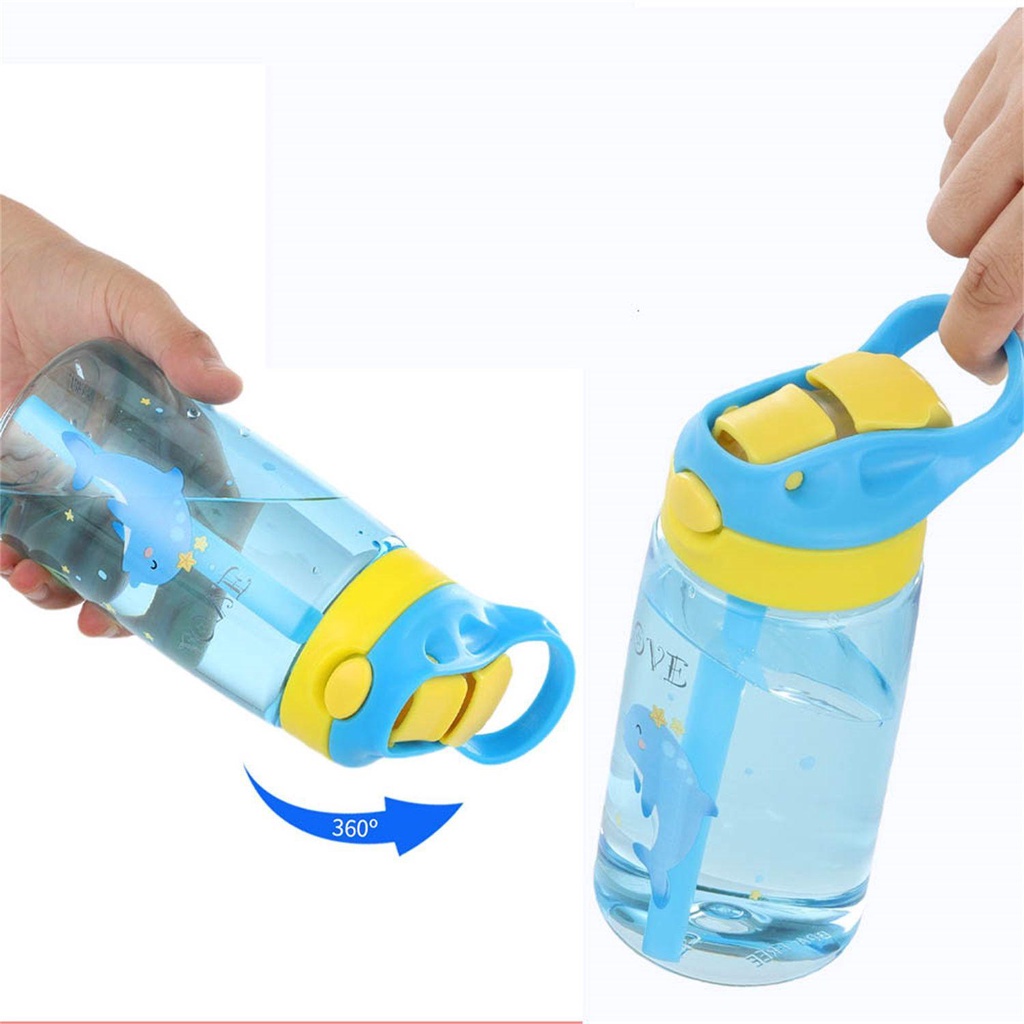 WATTLE Bình Uống Nước Có Ống Hút Nắp Lật Tiện Dụng Cho Bé