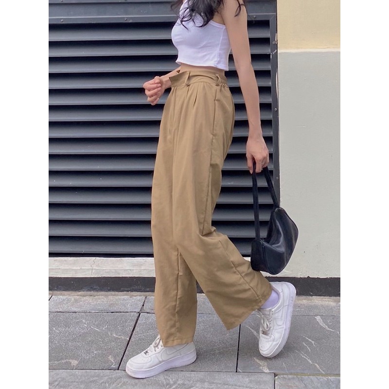 Quần Culottes Cạp Cao