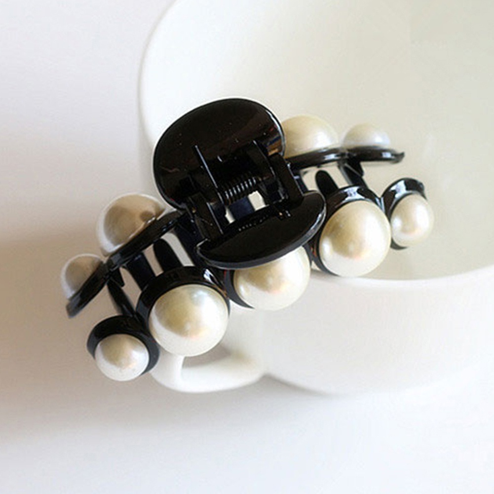 Kẹp Tóc Càng Cua Đính Ngọc Trai Nhân Tạo Thanh Lịch Cho Nữ