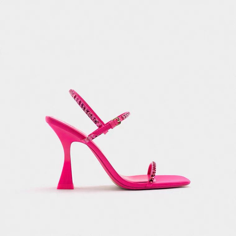 Giày Cao Gót Zara Mũi Vuông Đính Đá Trang Trí Lấp Lánh Thời Trang Hè 2022 Cho Nữ