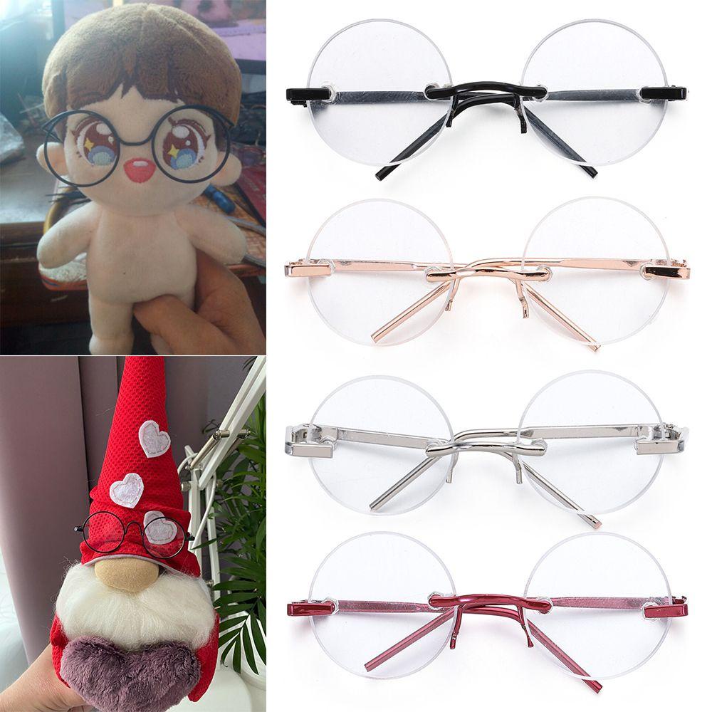 Kính Mắt Gọng Tròn Mini Phối Lông Thời Trang Cho Búp Bê BJD 1 / 61 / 12