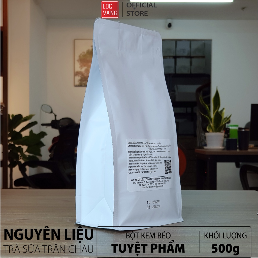 Bột Kem Béo Nguyên Liệu Làm Trà Sữa Trân Châu Tự Pha TUYỆT PHẨM 500g