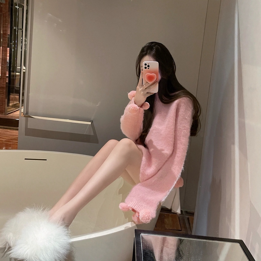 Áo Len Cục Bông LSEOUL A2300 Chất Dày Dặn Mềm Mại Không Xù Lông