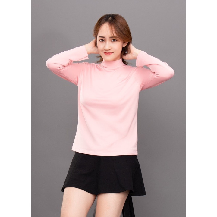 Áo Giữ Nhiệt Nữ Chất Mềm Co Dãn Cao 3 Phân Có ảnh Thật