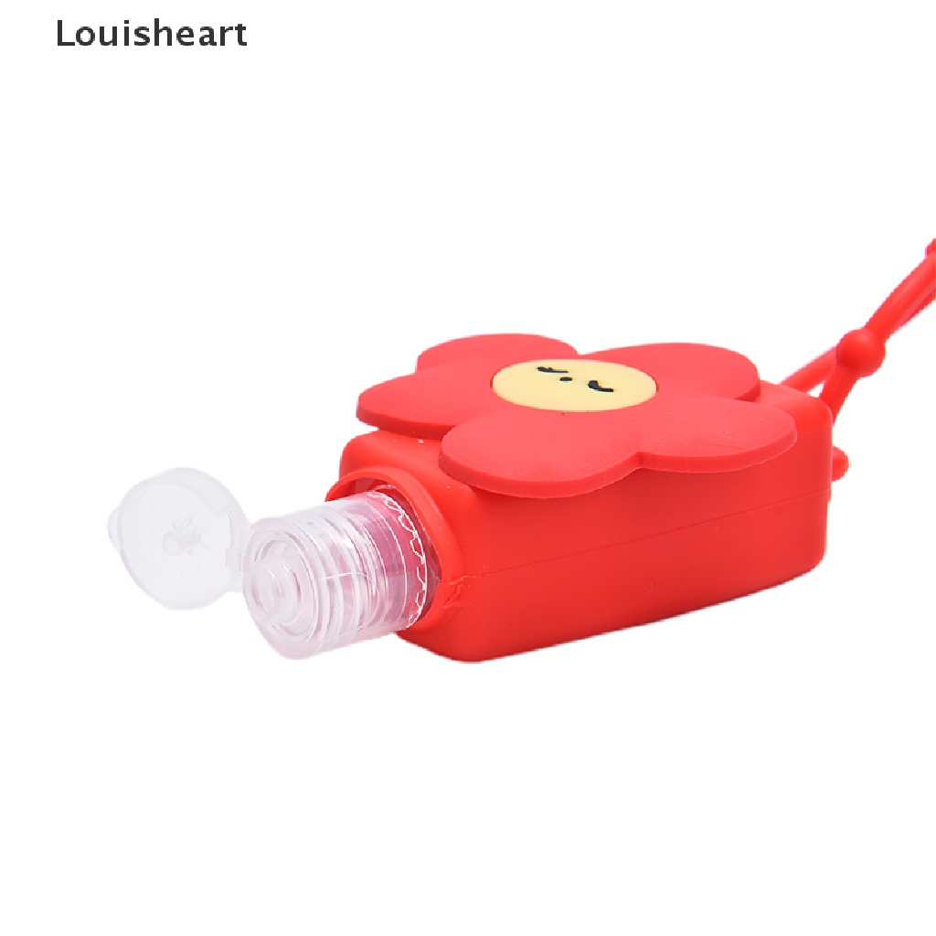 Louisheart Cute Cartoon Food Silicone Hand Sanitizer Pocketable Holder With Empty Bottle TFG