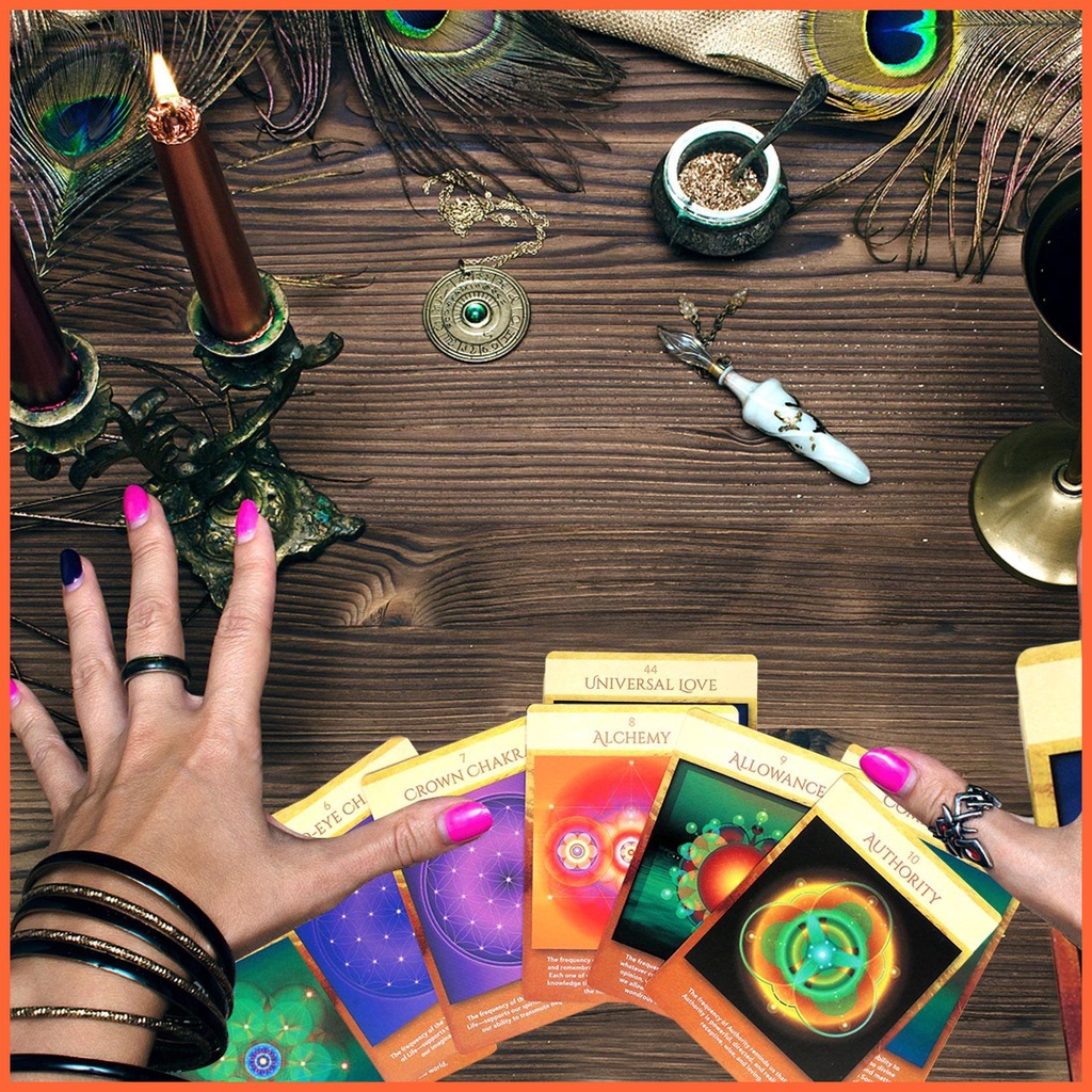 Mới Bộ Bài Tarot 44 Lá Oracles Deck Sacred Geometrys Oracle