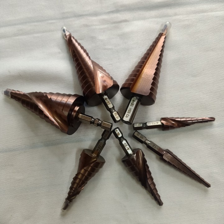 Mũi khoan bước HSS Coban M35 4-12 , 4-20 , 4-22 , 5-27 , 4-32 , 6-35 (mm) khoan inox,sắt,thép,gỗ,...