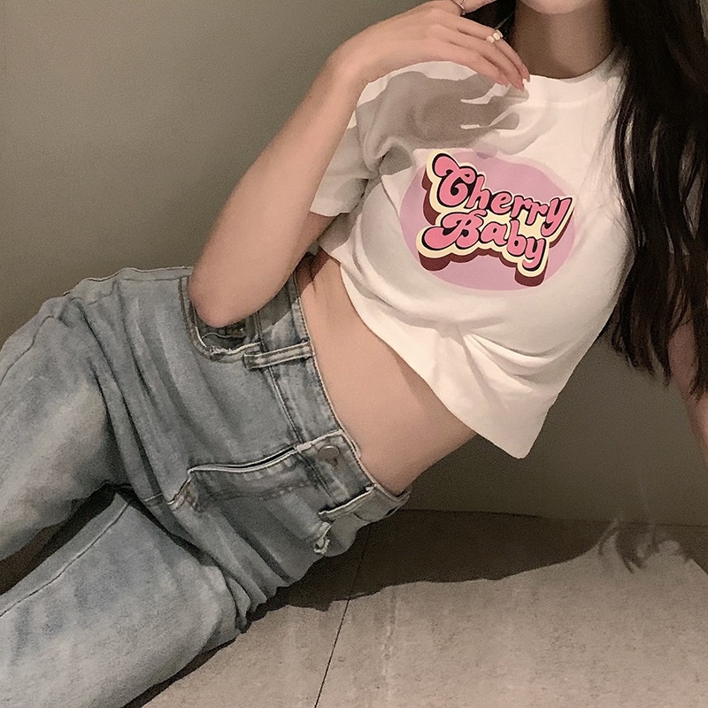 [Giá đặc biệt]Áo Thun Tay Ngắn Cổ Tròn In Chữ Thời Trang Dành Cho Nữ | BigBuy360 - bigbuy360.vn