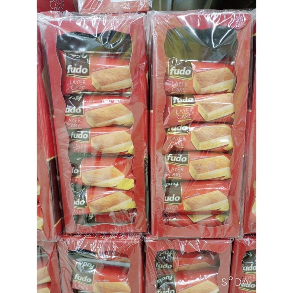 Bánh Bông Lan Vị Phô Mai Fudo ( 24 gói x 16g ) - Fudo Layer Cake Cheese Flavour