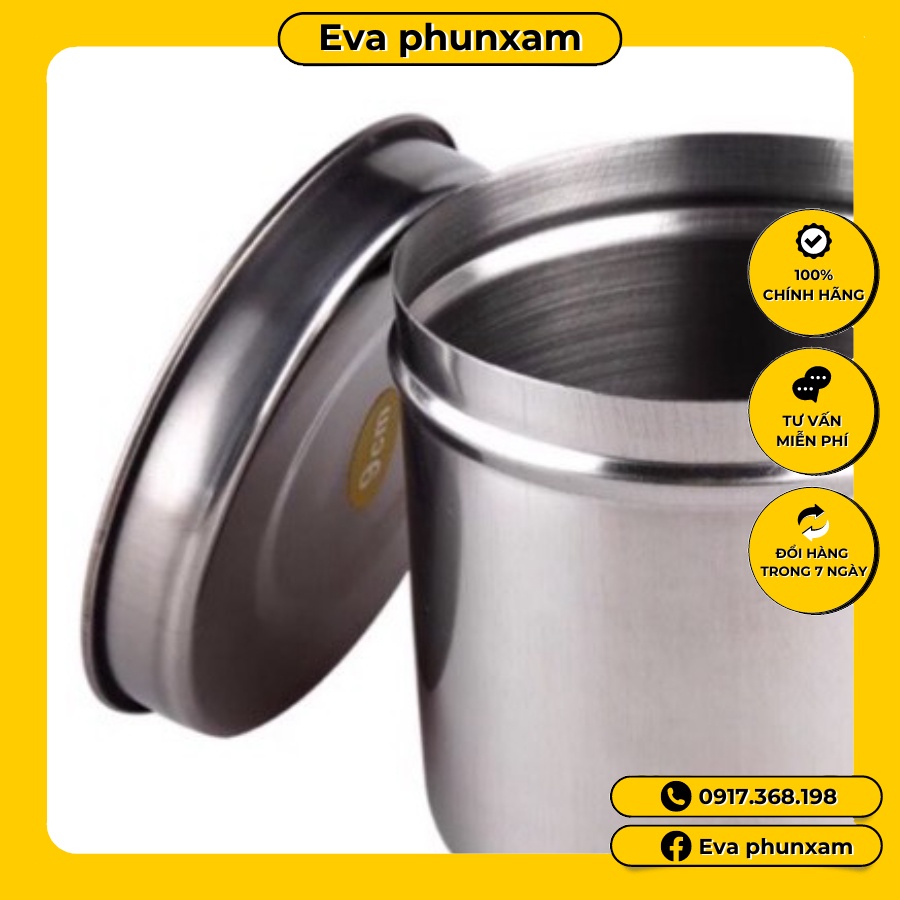 Hũ Inox đựng bông cồn