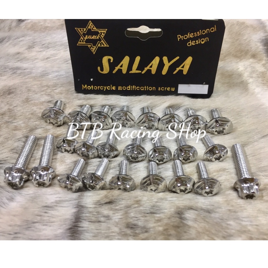 Full ốc dàn áo Salaya inox 304 cho các dòng xe Winner V, Winner X