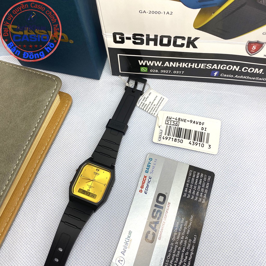 Đồng hồ nam Casio AW-48 AW-48HE-7A AW-48HE-8A AW-48HE-9A dây nhựa có cả kim cả số đi | BigBuy360 - bigbuy360.vn