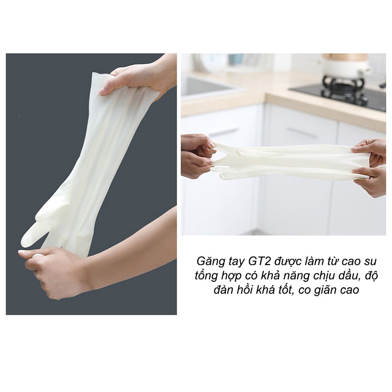 Găng tay cao su siêu dai, bao tay rửa chén, giặt giũ, vệ sinh nhà cửa, an toàn, không mùi hôi của nhựa.