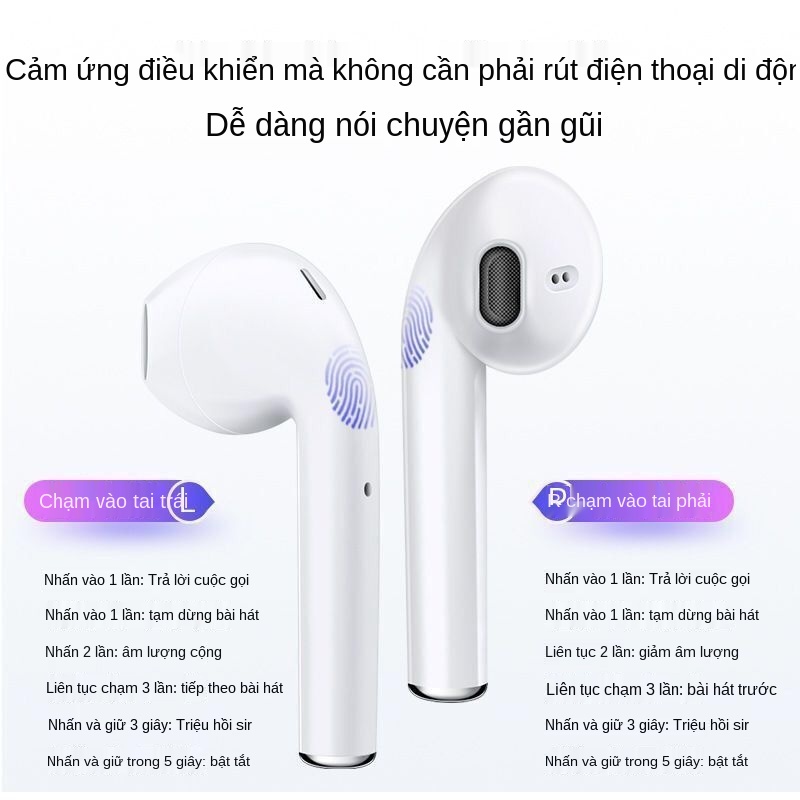 tai nghe bluetooth gaming Aipmads i12➕ Bao cao su hoạt hình  Thể thao hai mini chạy âm thanh nổi / loại phổ thông