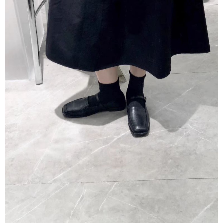 Giày Mary jane mũi vuông đế thấp hàn