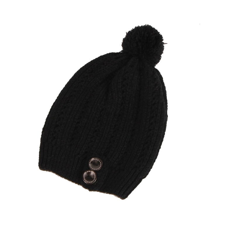 Mũ Beanie Dệt Kim Phối Lông Thú Thời Trang Mùa Đông Cho Phái Nữ