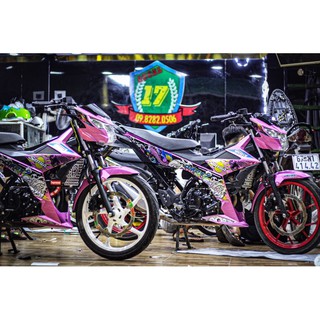 TEM XE SATRIA MÀU HỒNG