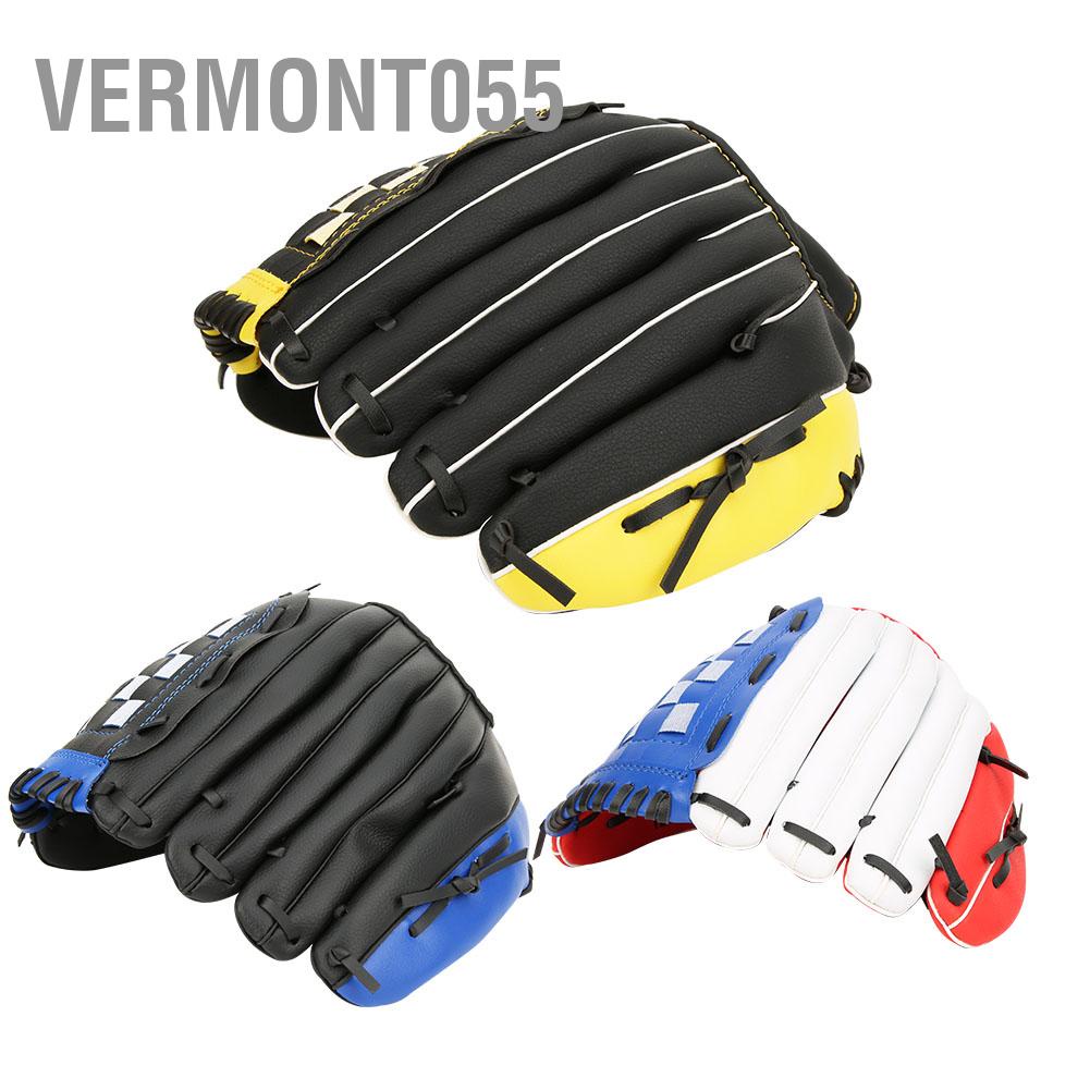 Vermont055 PU Leather Baseball Glove Practicing Training Competition Gloves for Teenager Children