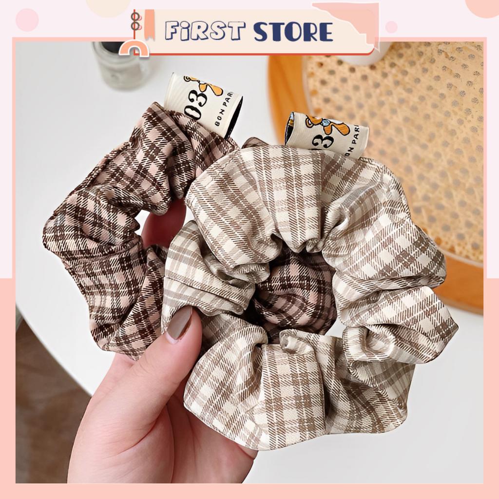 Srunchie, Dây Cột Tóc/ Buộc Tóc Tone Màu Vintage Cổ Điển