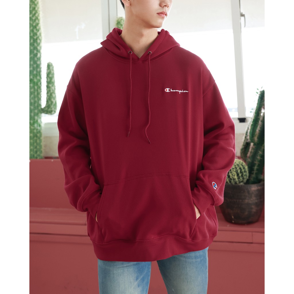 Áo Hoodie Champion Embroidered Logo Màu Đỏ | BigBuy360 - bigbuy360.vn