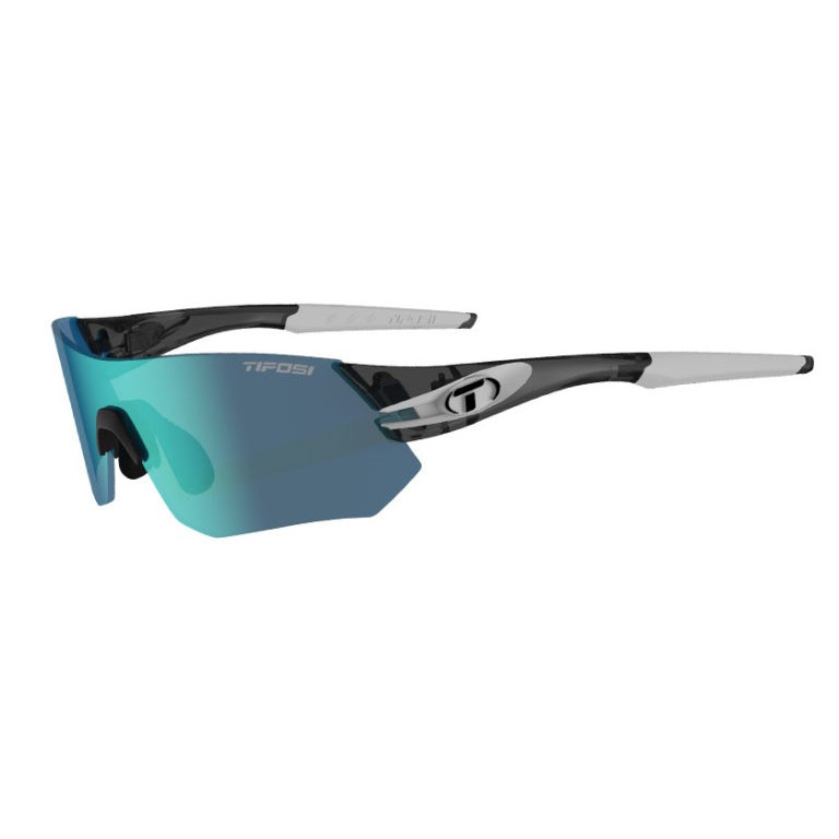 Kính Mát Thể Thao Unisex TIFOSI Tsali - Gọng Crystal Smoke/White, Bộ 3 Tròng Đạp Chạy: Clarion Blue, Ac Red & Clear Lens