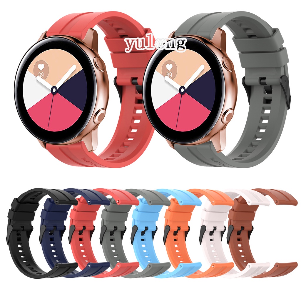 Dây Đeo Silicon Mềm 20mm Cho Đồng Hồ Thông Minh Samsung Galaxy watch Active 2 40mm 44mm watch 5 watch5 pro watch4 watch 4 classic 42mm 46mm