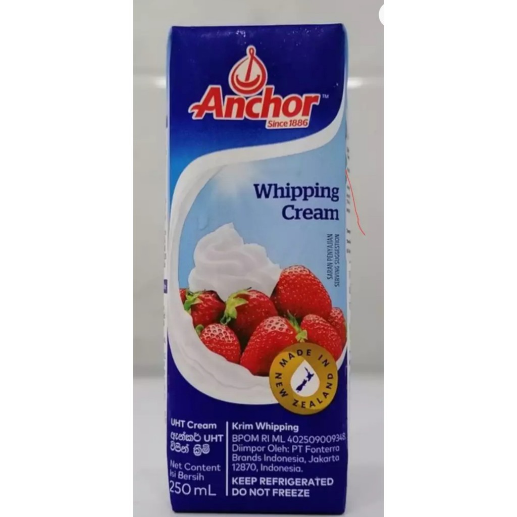 Whipping cream Anchor 250ml (Kem sữa tươi) (0126)