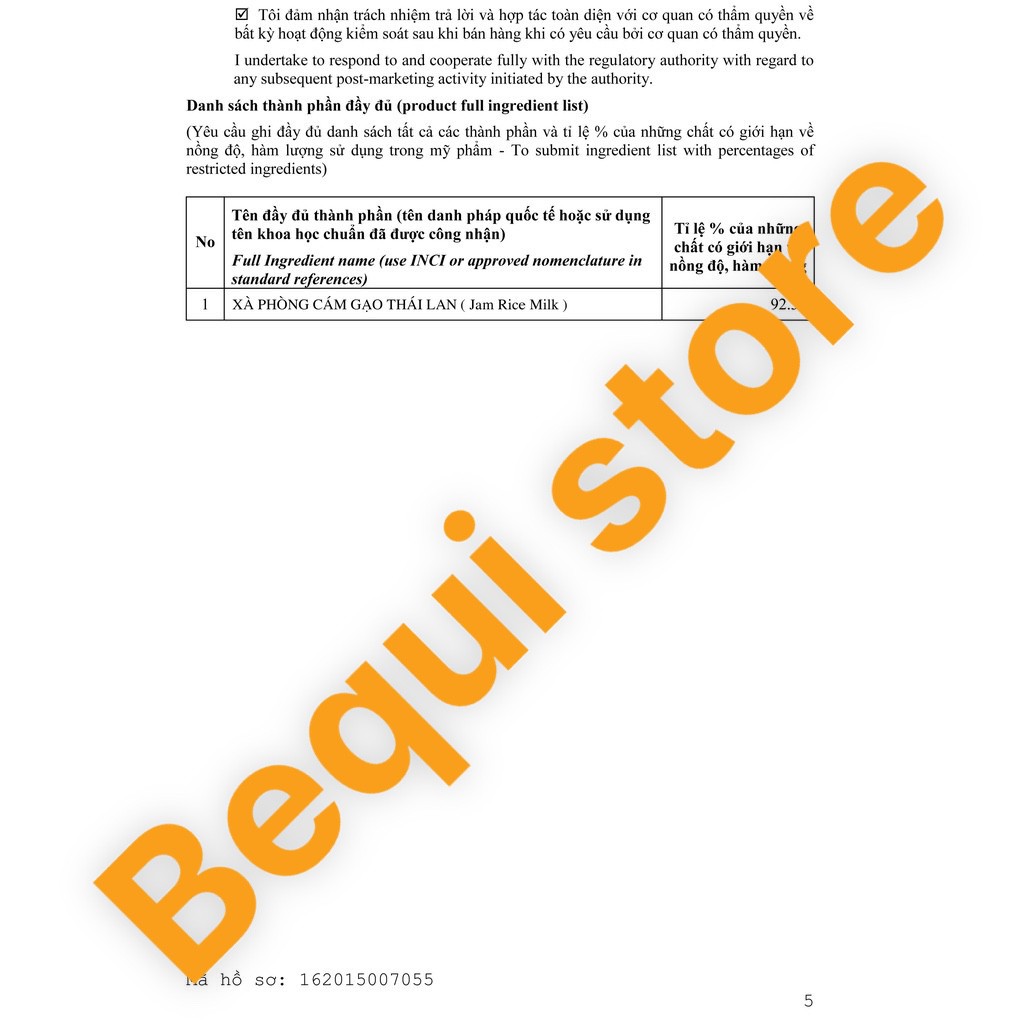 Xà Bông Cục Xà Phòng Nghệ Jam + Cám Gạo Thái Lan