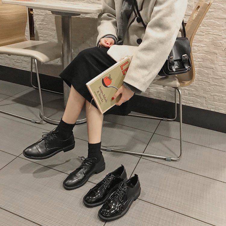 Giày Mũi Tròn Cột Dây Phong Cách Hàn Quốc Xinh Xắn Cho Nữ | BigBuy360 - bigbuy360.vn