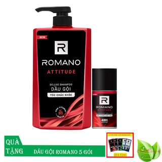 Romano: Combo Dầu gội Romano Attitude 650ml + Lăn khử mùi Attitude 50ml
