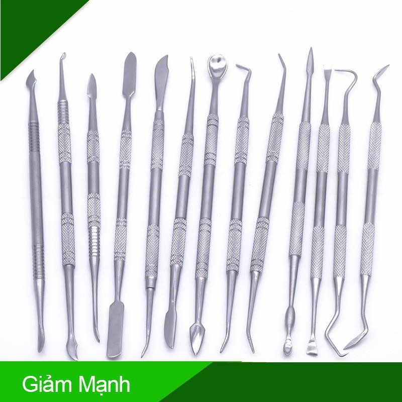 Dụng cụ nặn tượng cho đất sét tự khô, đất sáp, đất sét nhật thái, đất sét polymer, đất sét nhẹ. 13 dụng cụ(lẻ)