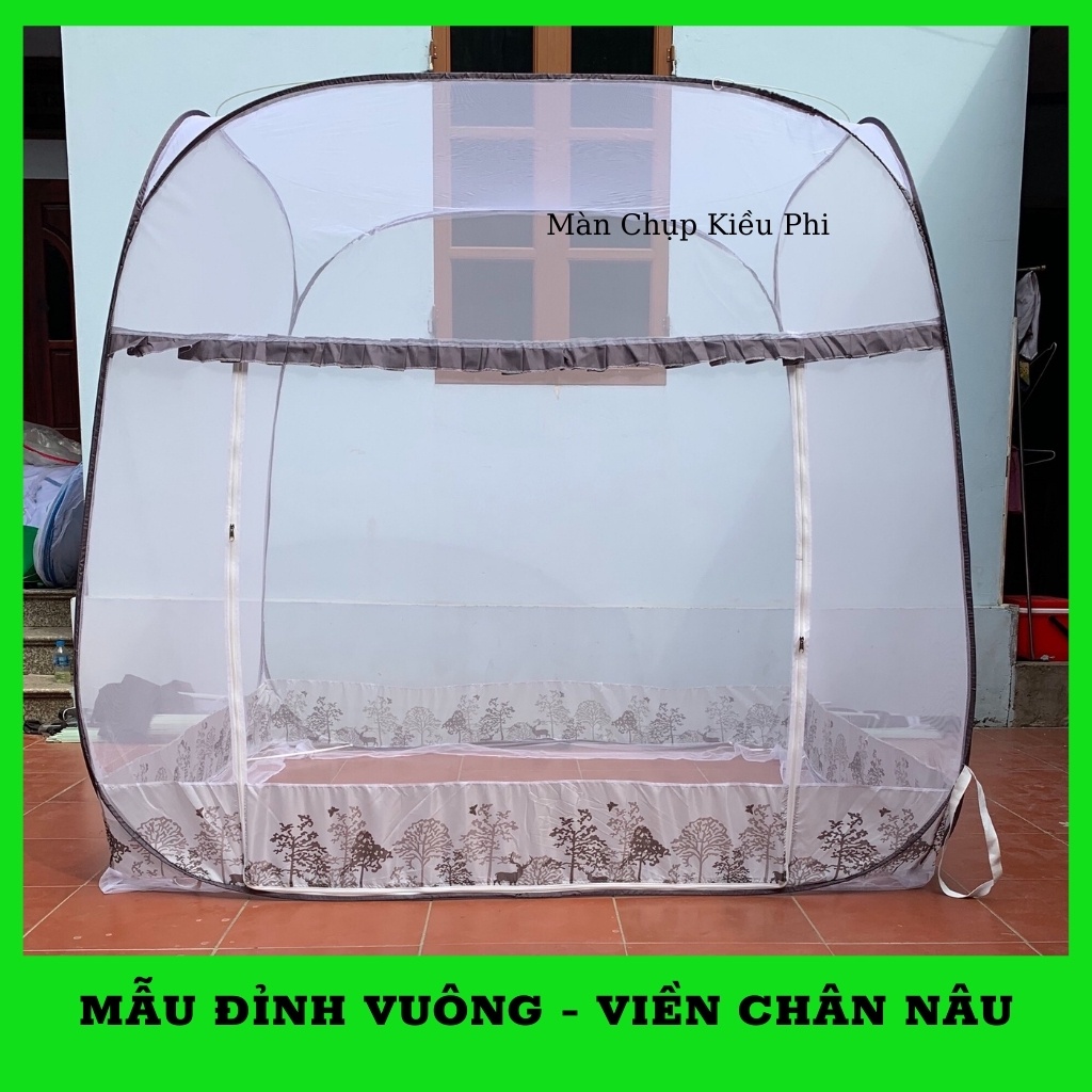 Mùng chụp tự bung đỉnh vuông người lớn - màn tự bung  1m2, 1m6, 1m8, 2m2 chống muỗi hiệu quả