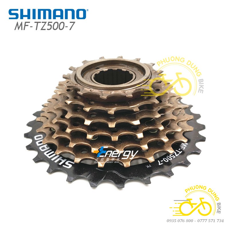 Líp vặn líp 7 xe đạp SHIMANO MF-TZ500 - Hàng chính Hãng