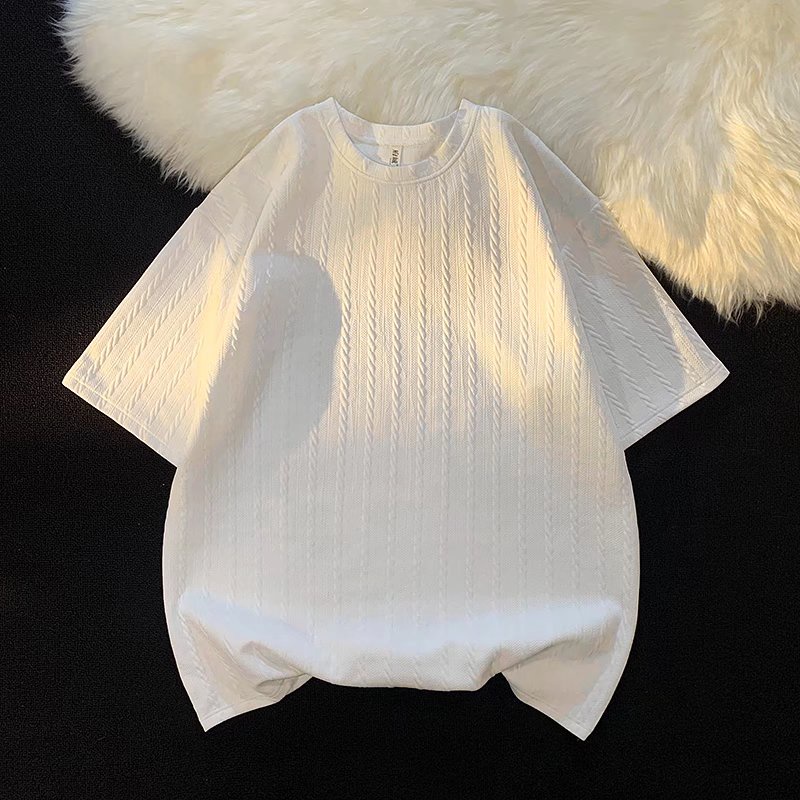 Sơ mi nam Tingle Mẫu Loose T-Shirt Summer Casual Top áo thun trắng nam