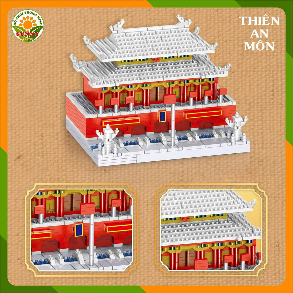 Mô hình lắp ghép 3D Công trình kiến trúc 4 mô hình  Cung điện màu trắng  - 5200+pcs