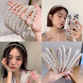  Băng Đô Cài Tóc Đính Ngọc Trai Nhân Tạo Đơn Giản Phong Cách Hàn Quốc