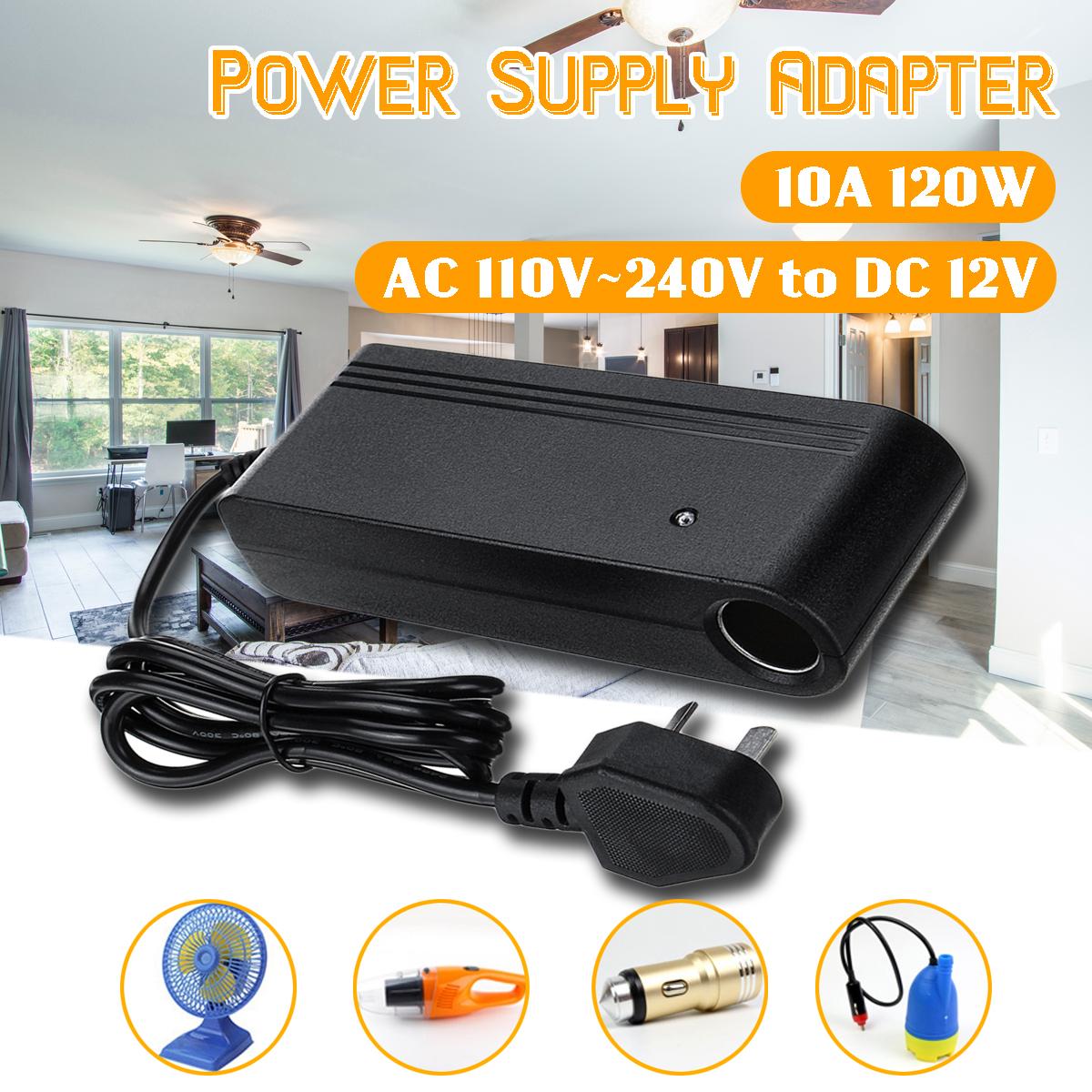 Bộ Chuyển Đổi Nguồn PWM 110V ~ 220V 50/60HZ Sang DC 12V 10A 120W, Ciga Rette Ổ Cắm Cho Máy Bơm Hút Bụi Tủ Lạnh Xe Hơi-