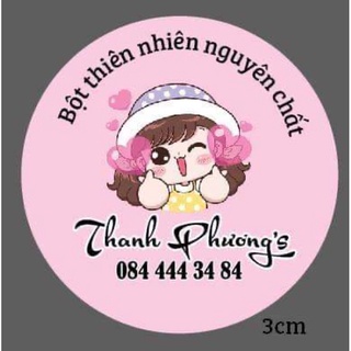 In tem decal dán THEO YÊU CẦU (4cm)