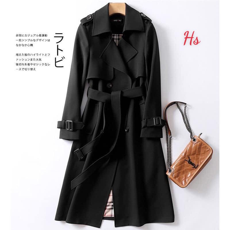 Áo măng tô dáng dài kèm đai, áo 2 lớp dày dặn,hàng xịn Shop Q&amp;V SP000589