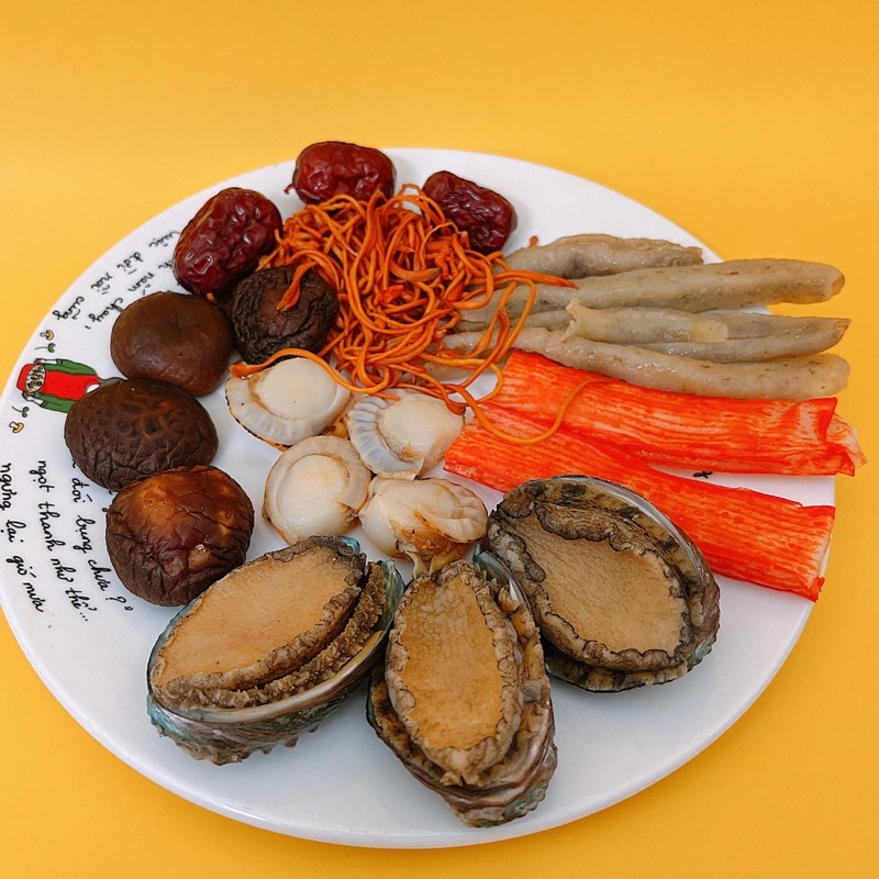 Set dinh dưỡng nấu súp, thả lẩu bào ngư, hải sâm, còi sò điệp
